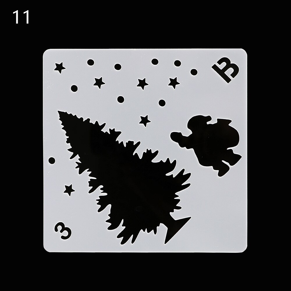1Pc Christmas Theme Layering Stencils For Walls Painting Scrapbooking Stamp Album Decor Embossing Paper Card Template DIY Craft