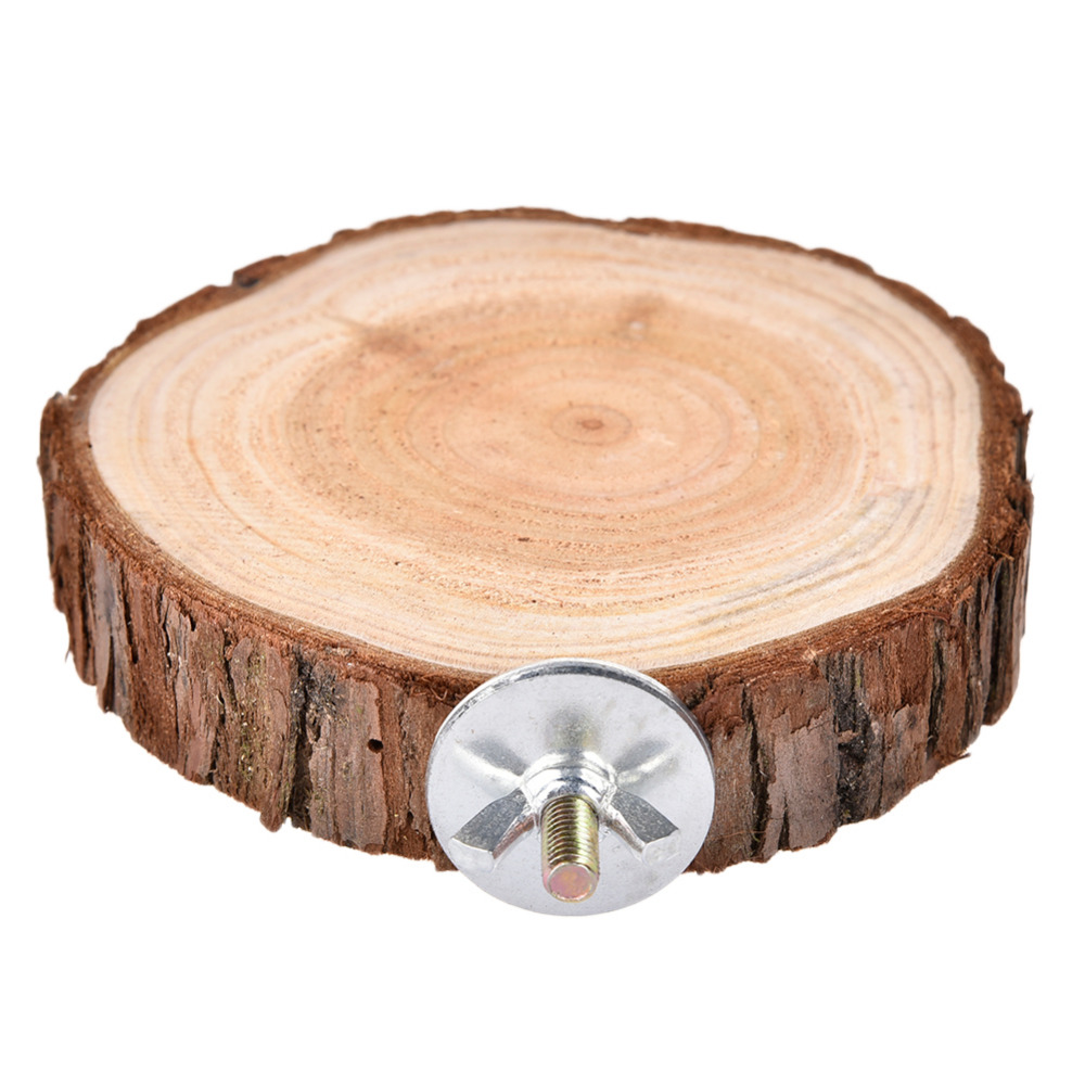 Tabla de troncos de madera Natural para hámster, plataforma de madera para chinchilla, conejillo de indias, ardilla, Totoro, loro que salta, suministro de juguetes para mascotas pequeñas