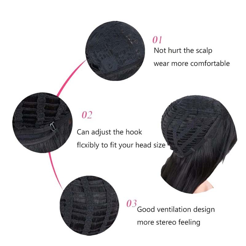 Lisi hår sort ombre lilla grøn paryk lange lige parykker syntetiske parykker til sorte kvinder kemisk fiber paryk 26 tommer