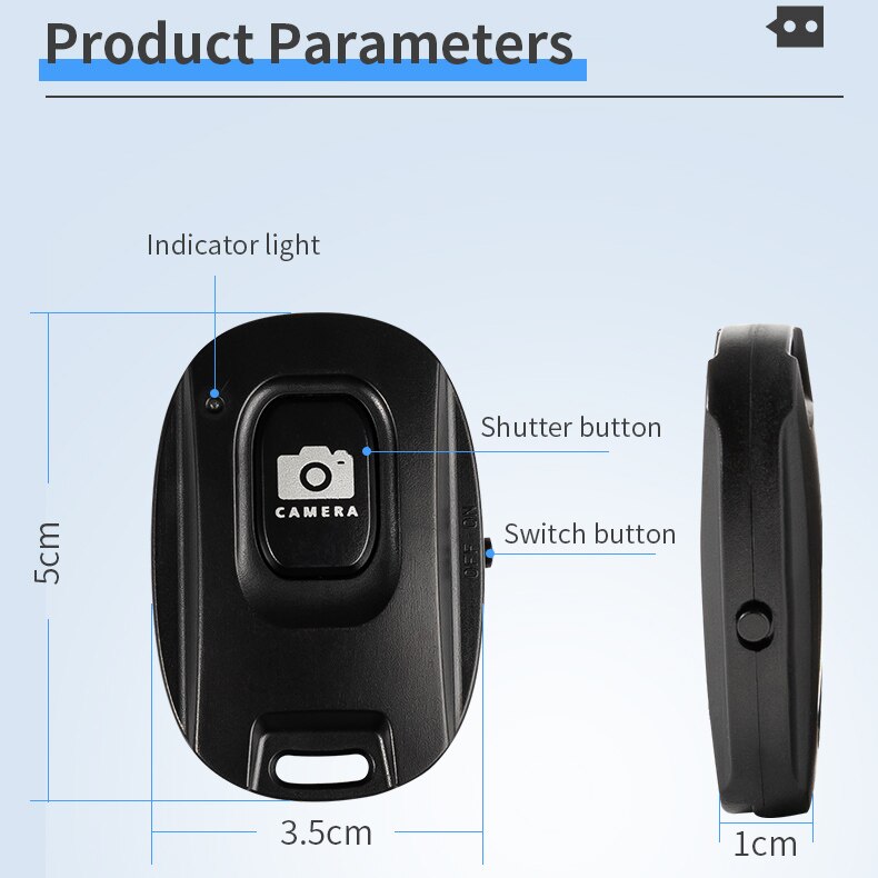 Kebidu Mini Ontspanknop Controller Adapter Foto Controle Bluetooth Remote Knop Voor Selfie Telefoon Camera