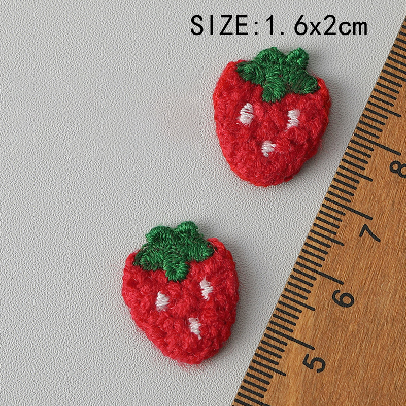 Pegatinas decorativas DIY para pantalones, Mini bordado de frutas, pegatinas de tela versátiles, mochilas escolares, ropa, zapatos, reparación de agujeros, pegatina de tela: Oro
