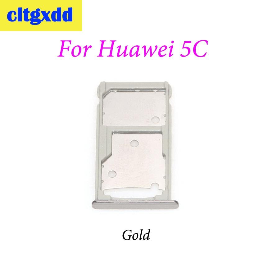 cltgxdd SIM Card Tray + Nano SIM & Micro SD For Huawei Honor 5C 5X 6X SIM Card Reader Tray Holder Slot Replacement Parts: For Huawei 5C Gold