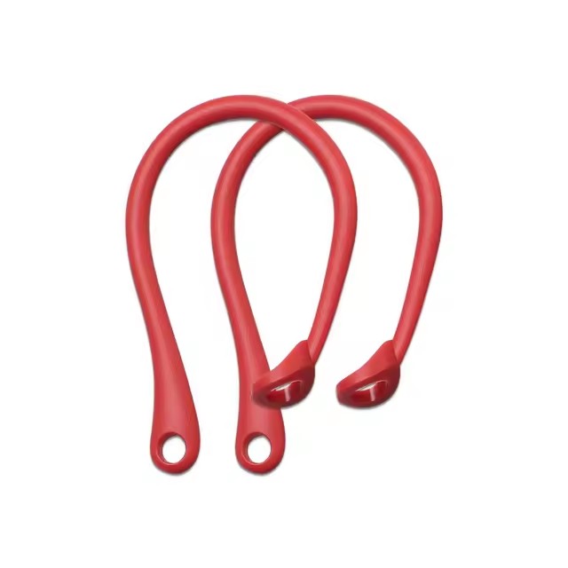 R auricular Bluetooth con gancho de silicona para Airpods 1/2 Pro, Clip de bucle para auriculares, gancho para la oreja, accesorios de repuesto para auriculares: Rojo