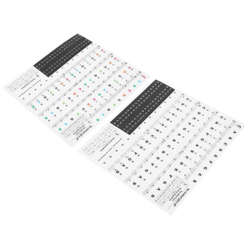 Electronic Keyboard Keyboard Piano Piano Sticker Electronic Piano Removable Keyboard PVC Adhesive Staff Intonation Labels