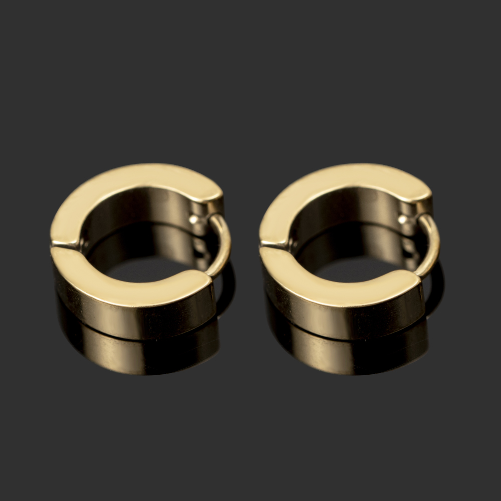 1 Paar Anti-Allergisch Titanium Stalen Oorbel Punk Rock Stud Oorbellen Mannen Mode-sieraden Vrouwen Kleine Cirkel Ronde Stud oorbellen: AY074 AY074