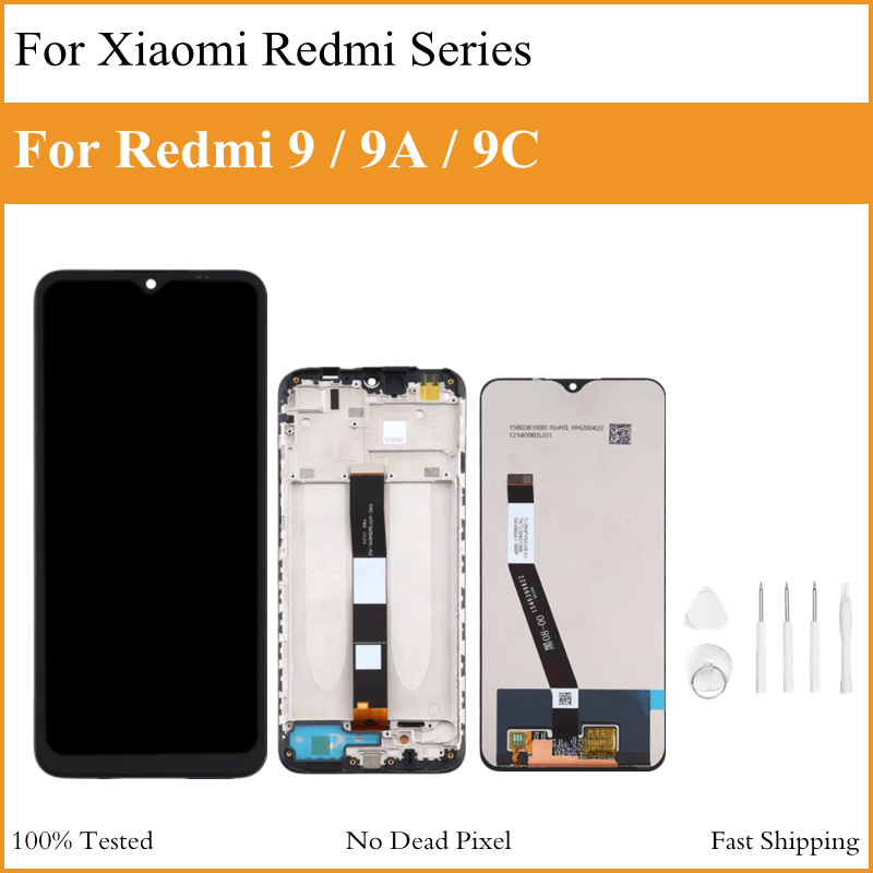 Original LCD For Xiaomi Redmi 9 9C NFC Display Touch Screen With Frame Digitizer Assembly Repair For Redmi 9A 9AT Sport LCD