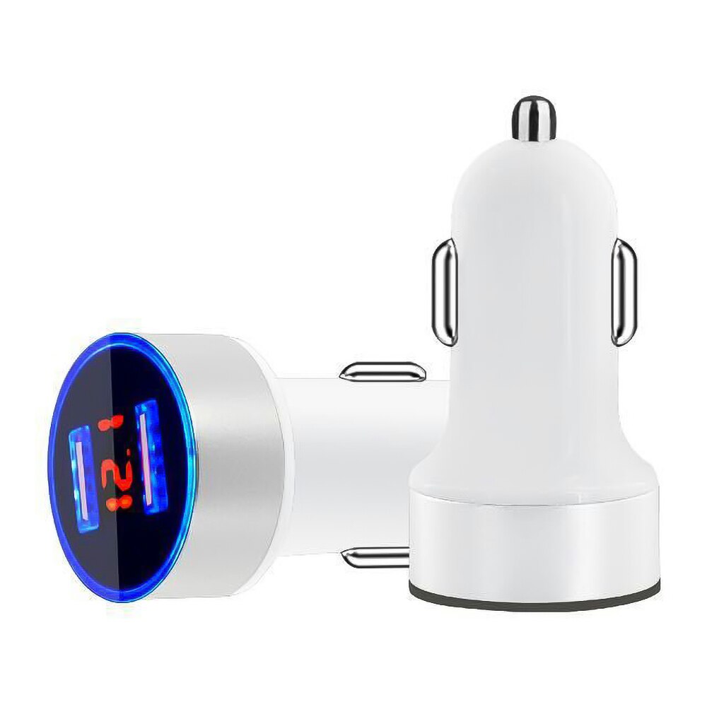 3.4A Dual USB Car Charger Digital LCD Display 5V For IPhone Xiaomi Samsung Fast Charging Cigarette Socket Lighter Newly