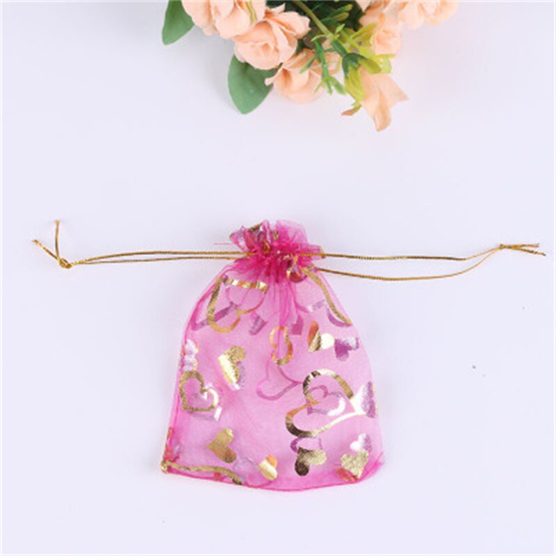 100 sztuk/partia 10*13CM organzy prezent torba na biżuterię wielobarwność sznurek woreczki na wesele boże narodzenie cukierki biżuteria pakowania