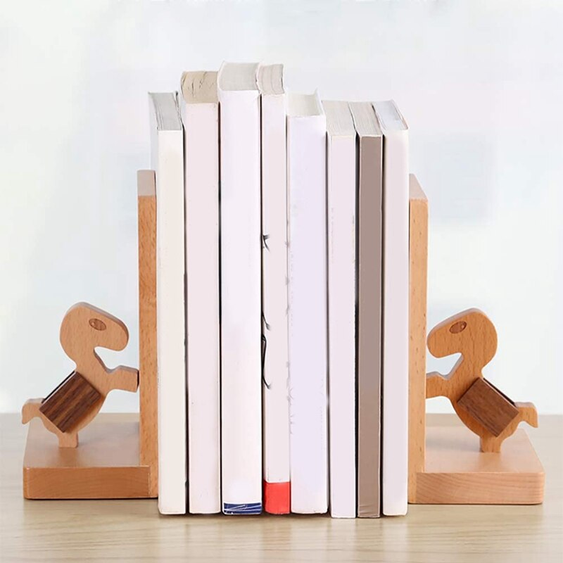 Massief Houten Boek Stand Door Boek Stand, Houten Boek Eind Decoratie Boek Plank, Bureau Boek Opslag
