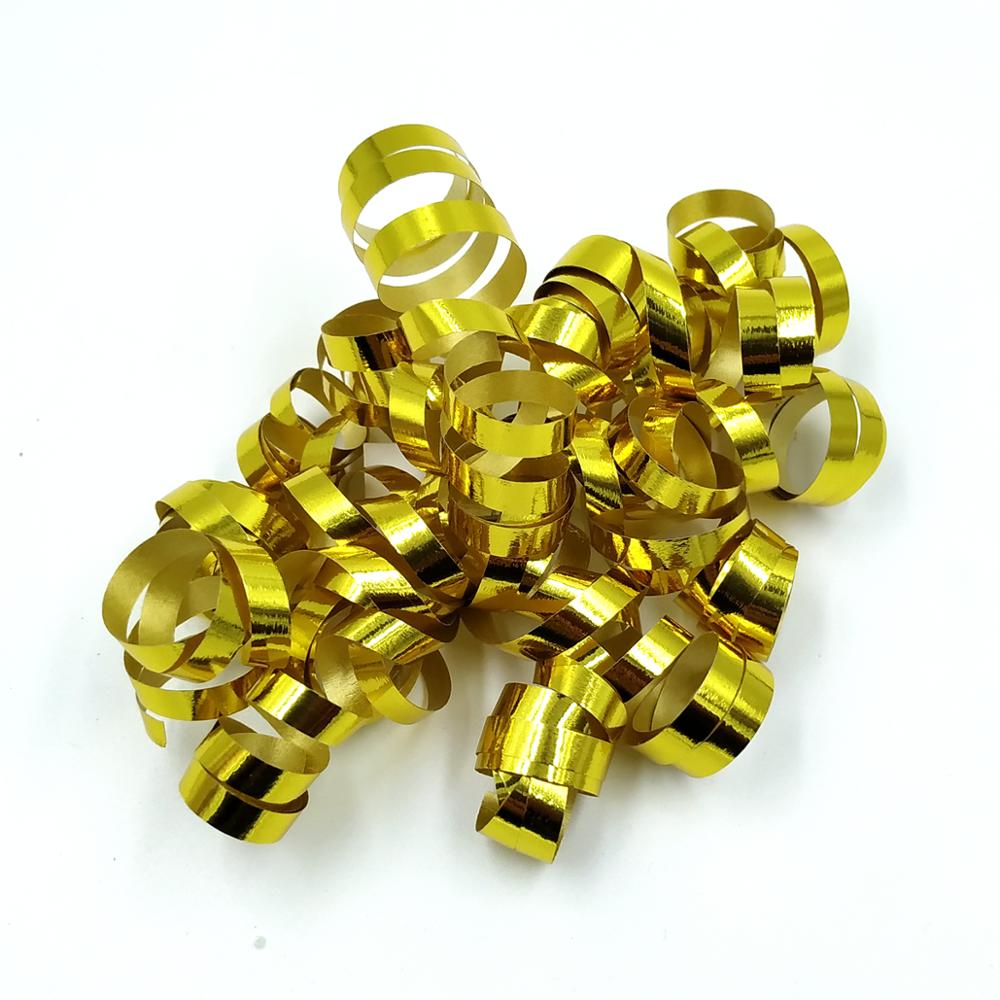 20Pcs Curly Bows Wrap Bows 5 MM*10 Strip: Golden