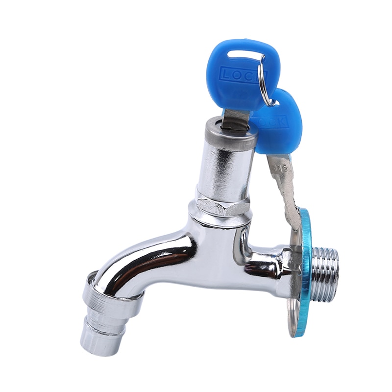 Grifo de agua portátil para el hogar, canilla de aleación con llave de bloqueo, antirrobo, para exteriores