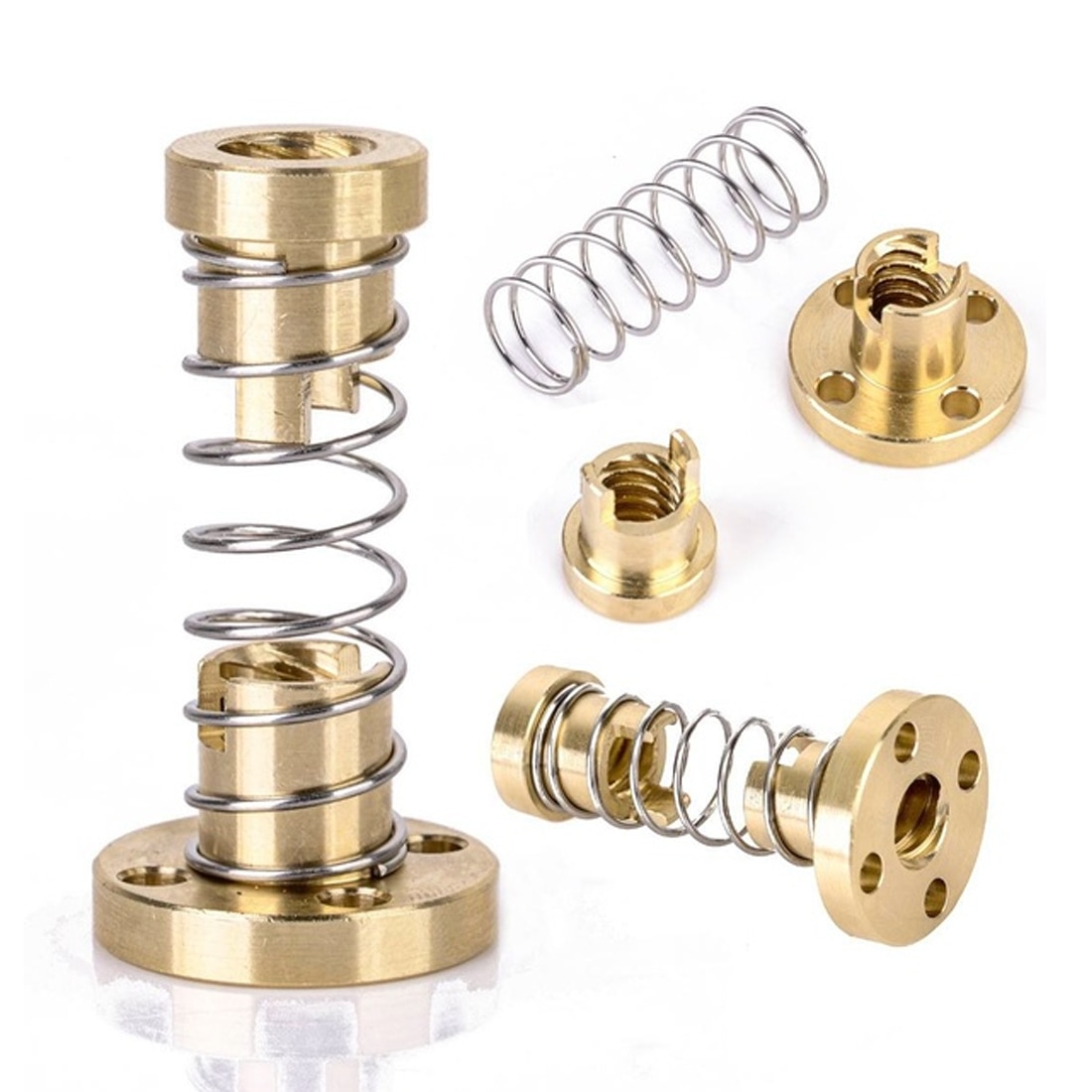 3D Printer T8 Anti Backlash Spring Loaded Nut For Lead Threaded Rod Lead Screws 2mm Pitch