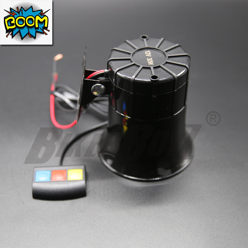 Bocina de coche con 3 tonos de sirena para Moto, altavoz de 12V, alarma de coche, sonido