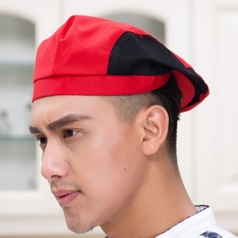 Hommes Et Femmes Coton Chef Restaurant Cuisine Travail Porter Chapeau Béret Hôtel Café Serveur Respirant Béret
