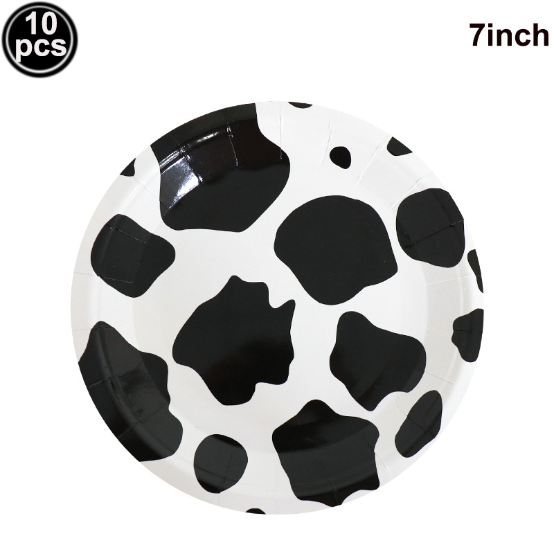 Cow Happy Birthday Cake Decoration Cow Cake Topper for Farm Cow Birthday Party Decoration Supplies: DARK GRAY