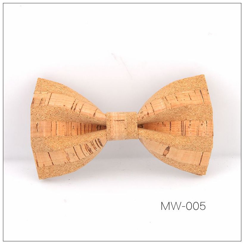 Corbatas de lazo de madera maciza para hombre, accesorios de para y boda, hechos a mano, novedad: MW005