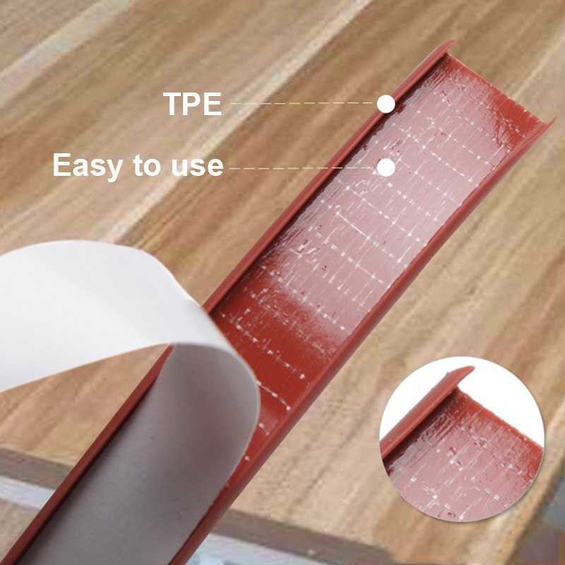 1M U-förmigen Selbst-adhesive Streifen TPE Tisch Schutzhülle Schrank Reparatur Rand Banding für Möbel Renovierung liefert
