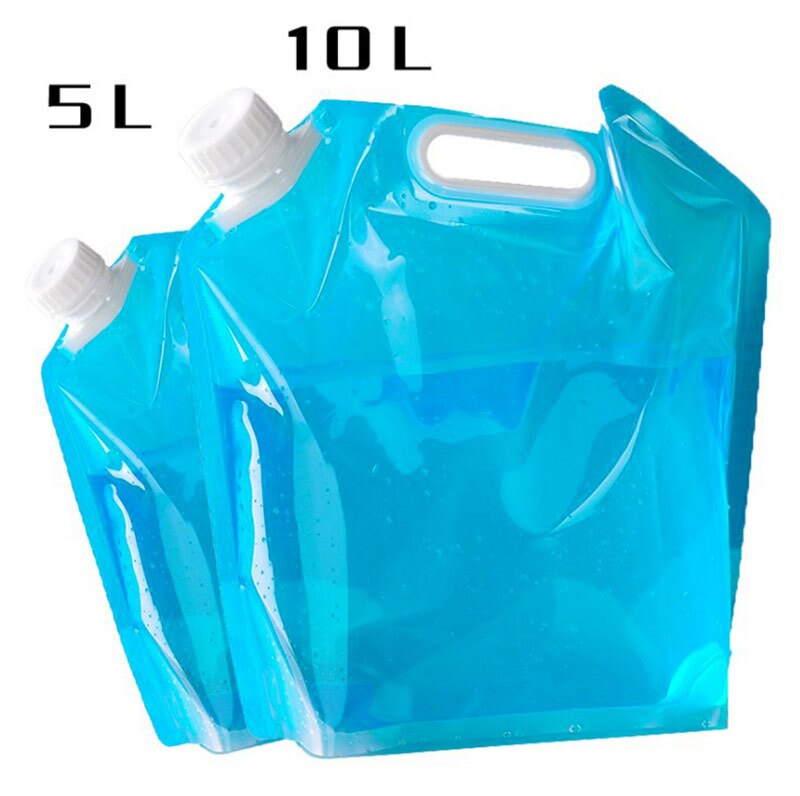 5L/10L Water Bags Outdoor Portable Water Container Foldable Bag Camping Collapsible Drinking Cooking Water Carrier Car Camp Tank