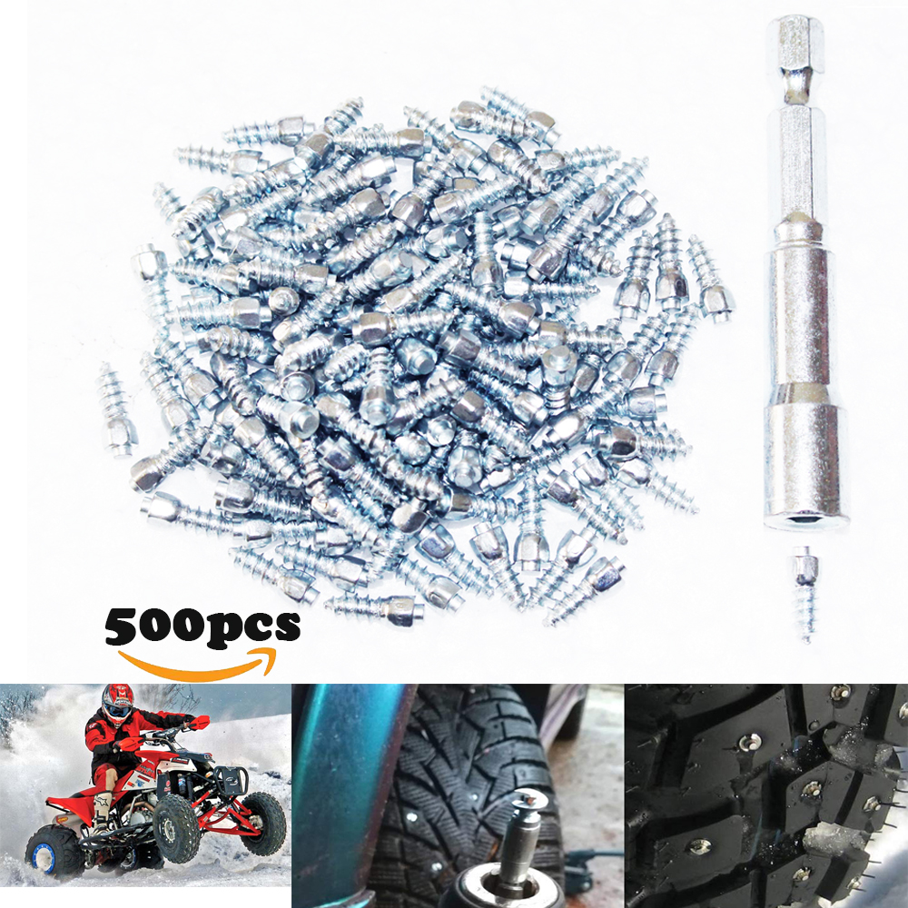 500 kpl 12mm piikkiä renkaille auto pyörän renkaat nastat pyörän rengas piikit lumi talvi-auto-tyyli lumi goujons a vis fatbike