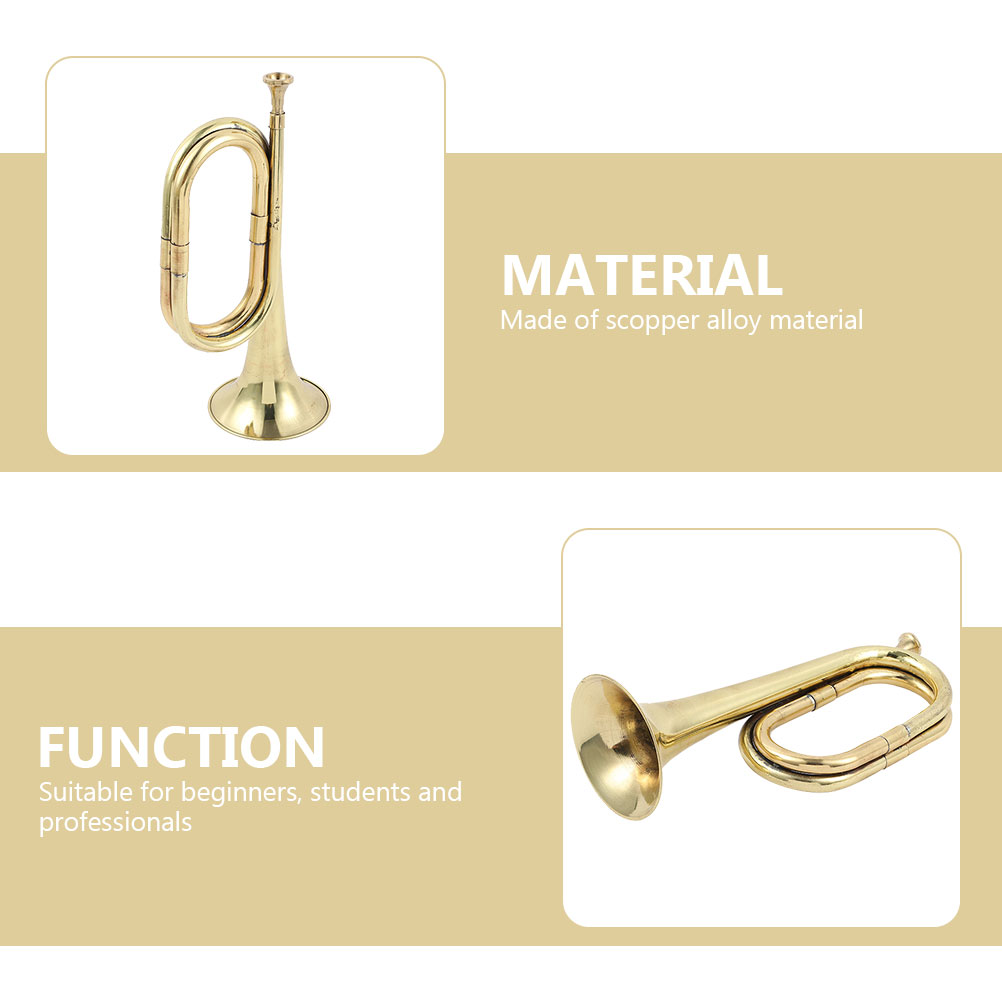 Trompetinstrument Blaasinstrument Trompet Traditioneel blaasinstrument Koperlegering Bugel Blaasinstrument Jeugdhoorn Koper