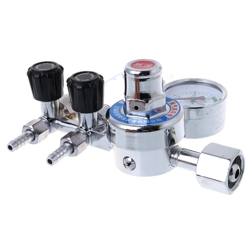 AR/CO2 Regulator Welding Gas Pressure Reducing Valve Pressure Reducer Dual Pipe C6UC