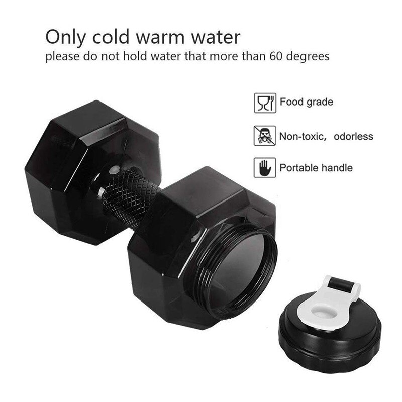 Dumbbell Cup Gym Draagbare Halter Water Cup Outdoor En Indoor Sport Fles Groen Water