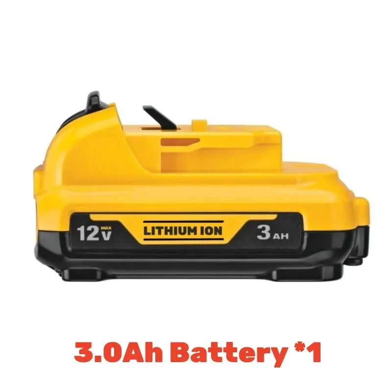 Para baterías recargables DeWalt DCB120 - DCB127 - Batería de repuesto de iones de litio máxima de 3000 mAh y 12 V.: Morado