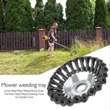 6/8 inch Steel Wire Grass Trimmer Head Lawn Mower Grass Eater Wheel Weeding Trimmer Brush Cutter Tools