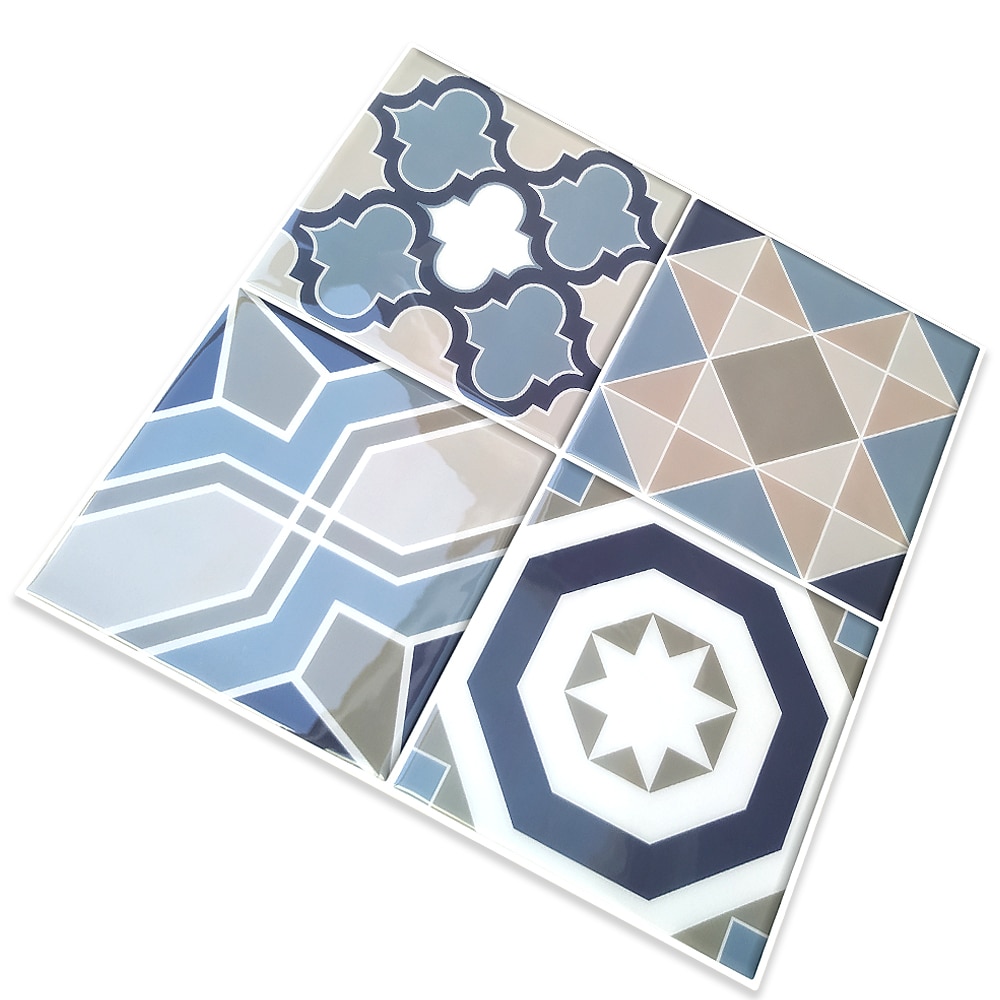 Self Adhesive Wallpaper Peel And Stick Backsplash Heatproof Mosaic Vinyl Stickers Tiles for Kitchen - 1 Sheet