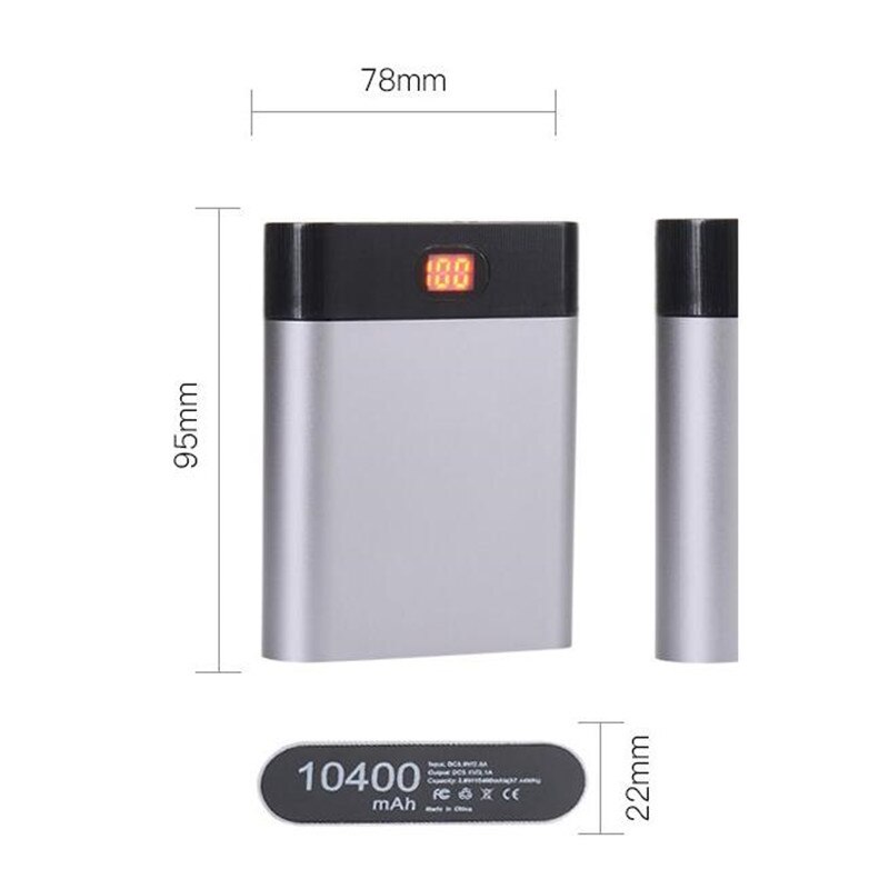 10400mah 4x18650 Battery Charger Intelligent Power Bank Case Rechargeable Charger for 18650 Battery without Battery