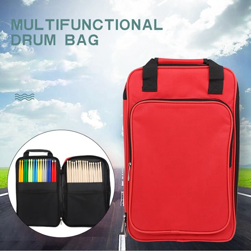 Drum Stick Storage Bag Cotton Thicken Portable Musical Percussion Sticks Storage Backpack Instruments Accessories