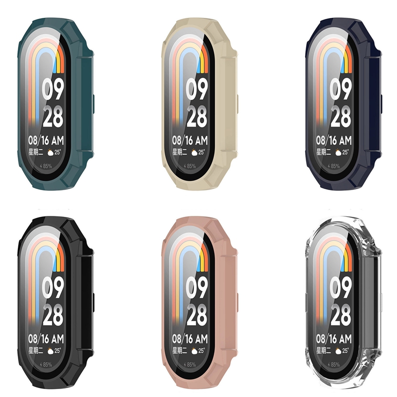 Protective PC Case Glass For Xiaomi Mi Band 9 Smartwatch Screen Protector Frame Bumper for Xiaomi Mi Band 8 7 6 Mi Band9 Cover