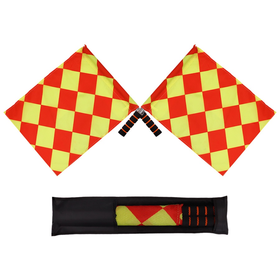 2PCS Voetbalscheidsrechter Vlag De Competitie Fair Play Sportwedstrijd Voetbaltraining Grensrechter Vlaggen Scheidsrechteruitrusting