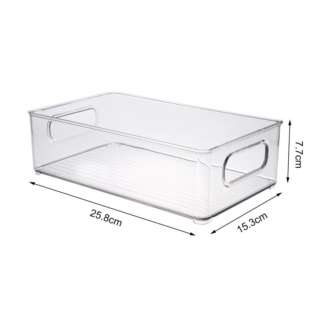 Refrigerator Organizer Bins Thicker High Visibility Transparent Pantry Fridge Freezer Food Storage Bins with Handle for Home