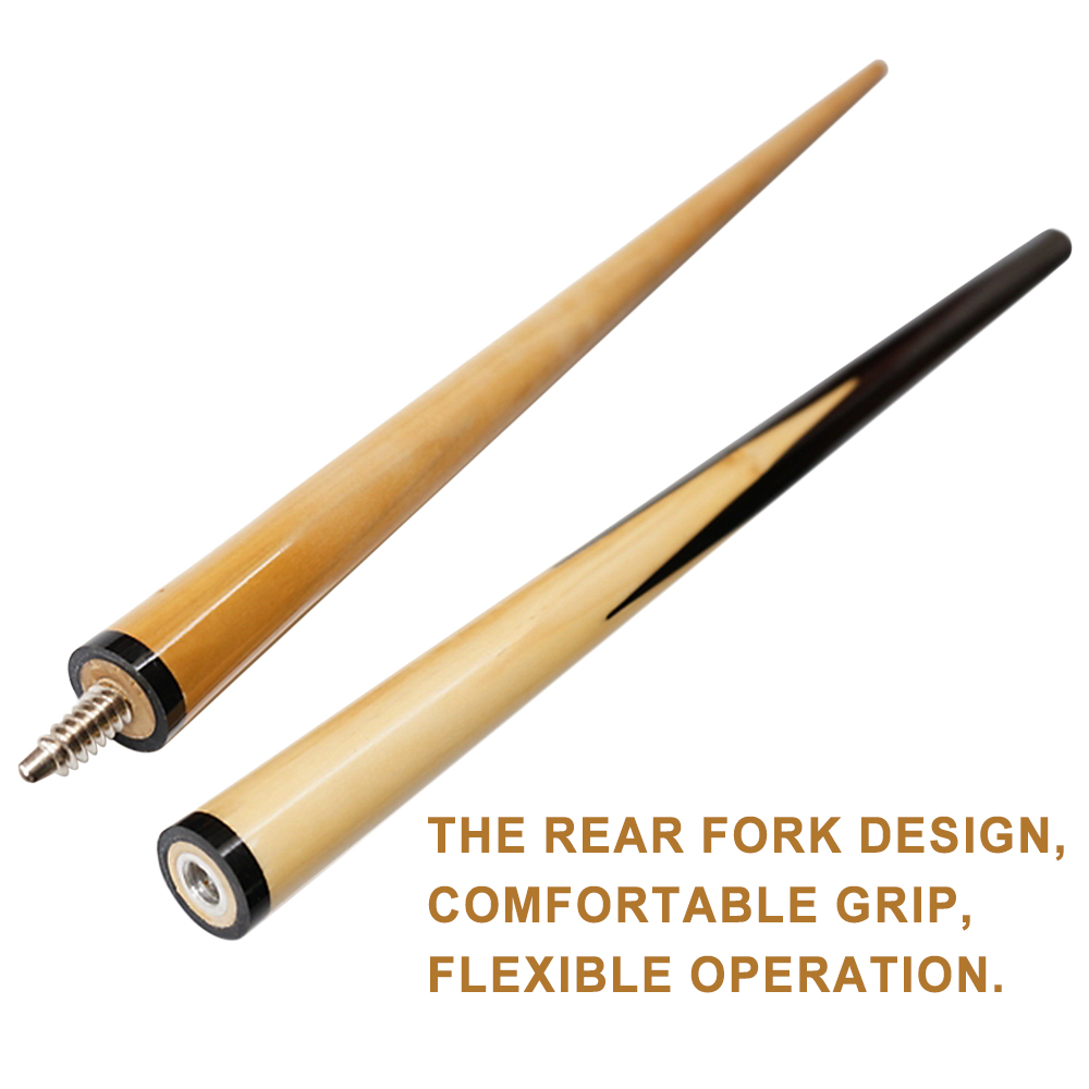 Billard-Queue, Kinder-/Erwachsenen-Pool-Stick, Whitewood-Hinterradgabeldesign, 1/2 geteilt, geeignet für Zuhause und Bar, präzise und gerade
