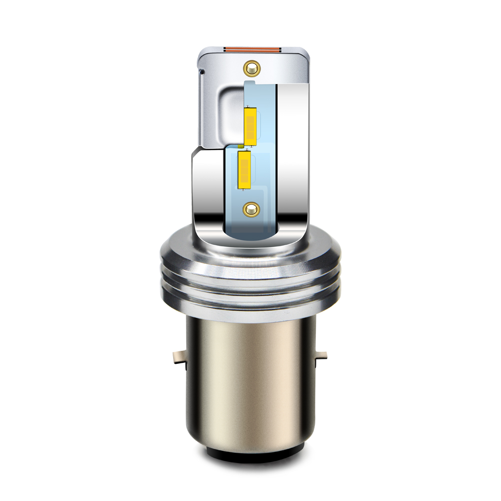 1pc Super White Yellow R2 P45t BA20D H4 12V 24V Motorbike Headlight 1860 4SMD Canbus Car Head LED Bulb Moped Scooter ATV Lamp: army green