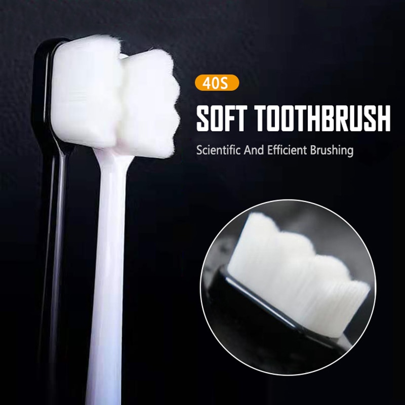 1 Pc Miljoen Ultra-Fijne Tandenborstel Diepe Reiniging Antibacter Borstel Te Beschermen Gom Super Zachte Reizen Tandenborstel Met houder