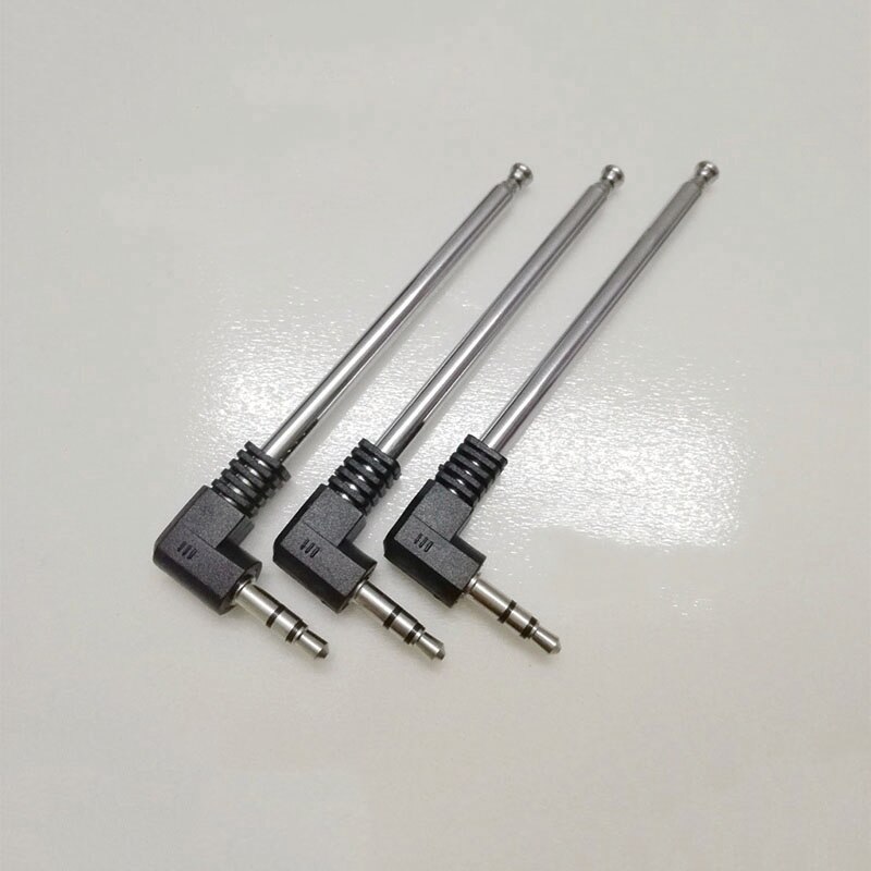 Antena receptora de Radio FM con conector de 3,5mm, antena aérea retráctil de acero inoxidable, interfaz multiusos, Radio FM para teléfono móvil de coche