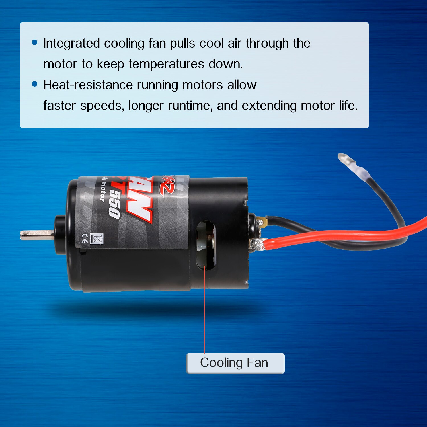 550 12T 21T 29T 35T Brushed Motor for 1/10 RC Off-road Car HSP HPI Wltoys Kyosho TRAXXAS