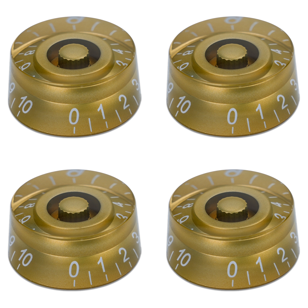 4 stk. guitar volumenknapper top hat knapper hastighed volumen tonepedal kontrolknapper til elektrisk guitar bas 29 farver: Brun