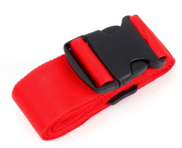 Recht gevormde bagageriemen voor koffer, polyester bagageriem met verstelbare ontgrendelingsgesp Reisaccessoire: Rood