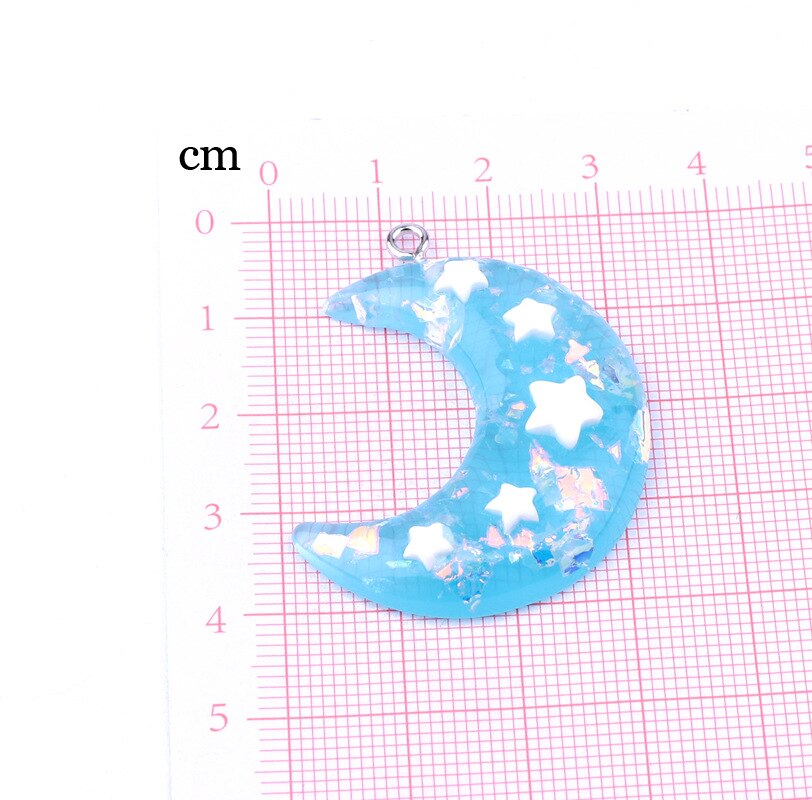 5pz Pieno di Resina luna stella Orecchino Della Resina Pendenti e Ciondoli Pendenti con gemme e perle per La Collana di Risultati Dei Monili Coreano Portachiavi Ciondola Gli Orecchini Fai Da Te tariffa