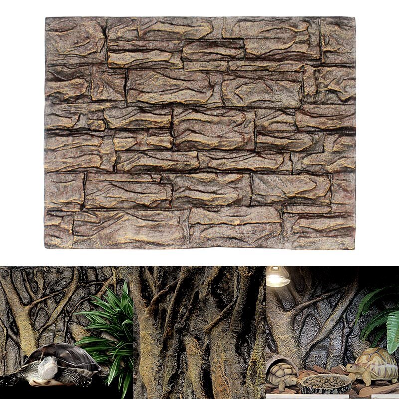 Hohe 3D Schaum Felsen Stein Aquarium Hintergrund Bord Dekor Schaum Bord für Reptil Aquarium 60x45cm LG66