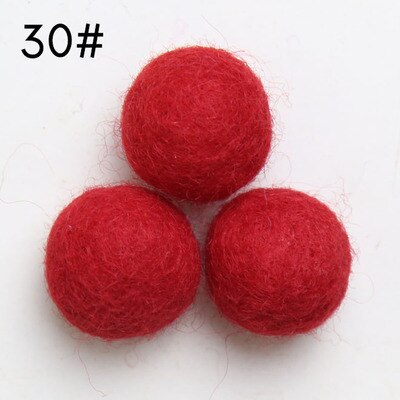 2.3cm 10Pcs 100% Wool Wool Felt Balls Lovely Diy Round Wool Ball Colorful Pom Poms craft Supplies handcraft Home Decro: 30 jiu hong
