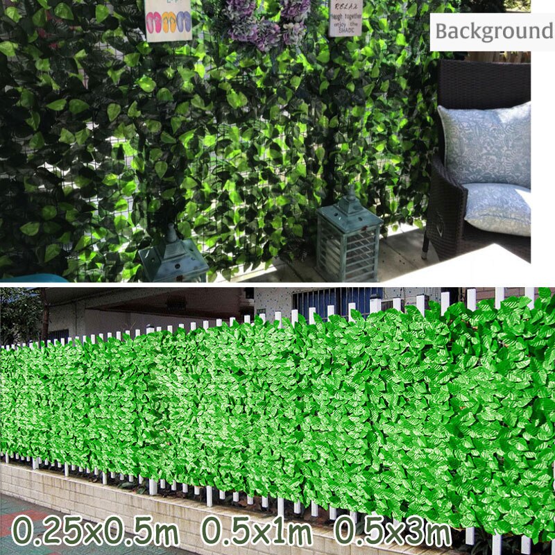 Artificial Balcony Green Radish Fence Net Simulation Green Plant Balcony Garden Fence Home Garden Decorative Plant Wall