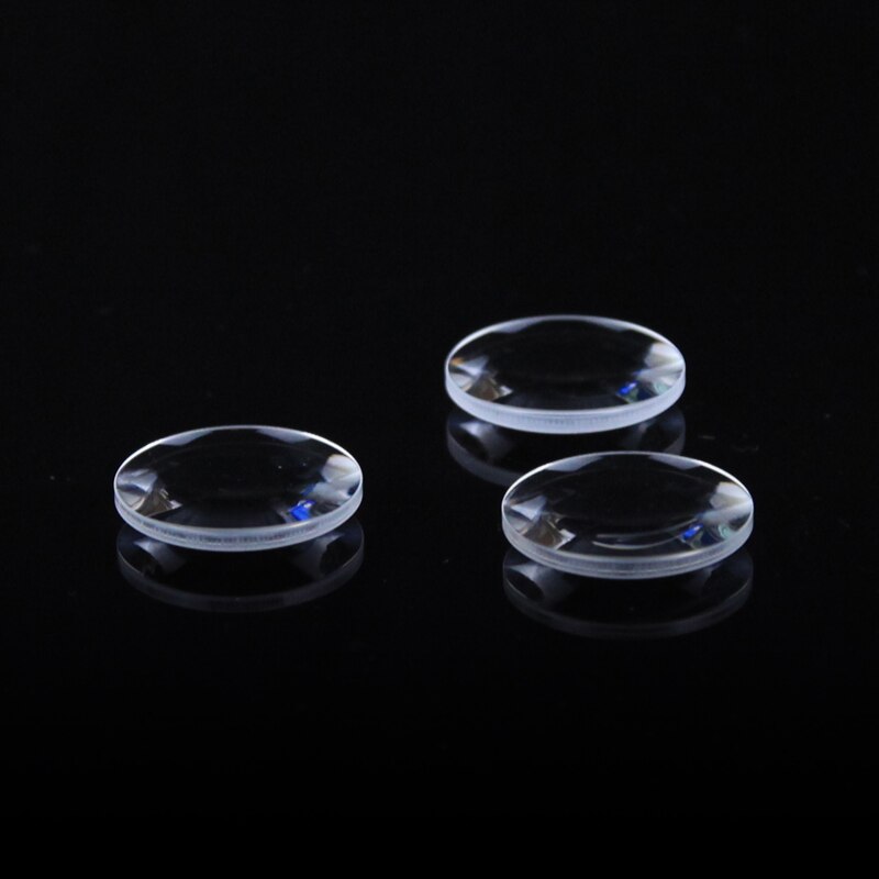 Optical double convex lens diameter 28mm focal length 46.758mm K9 customization