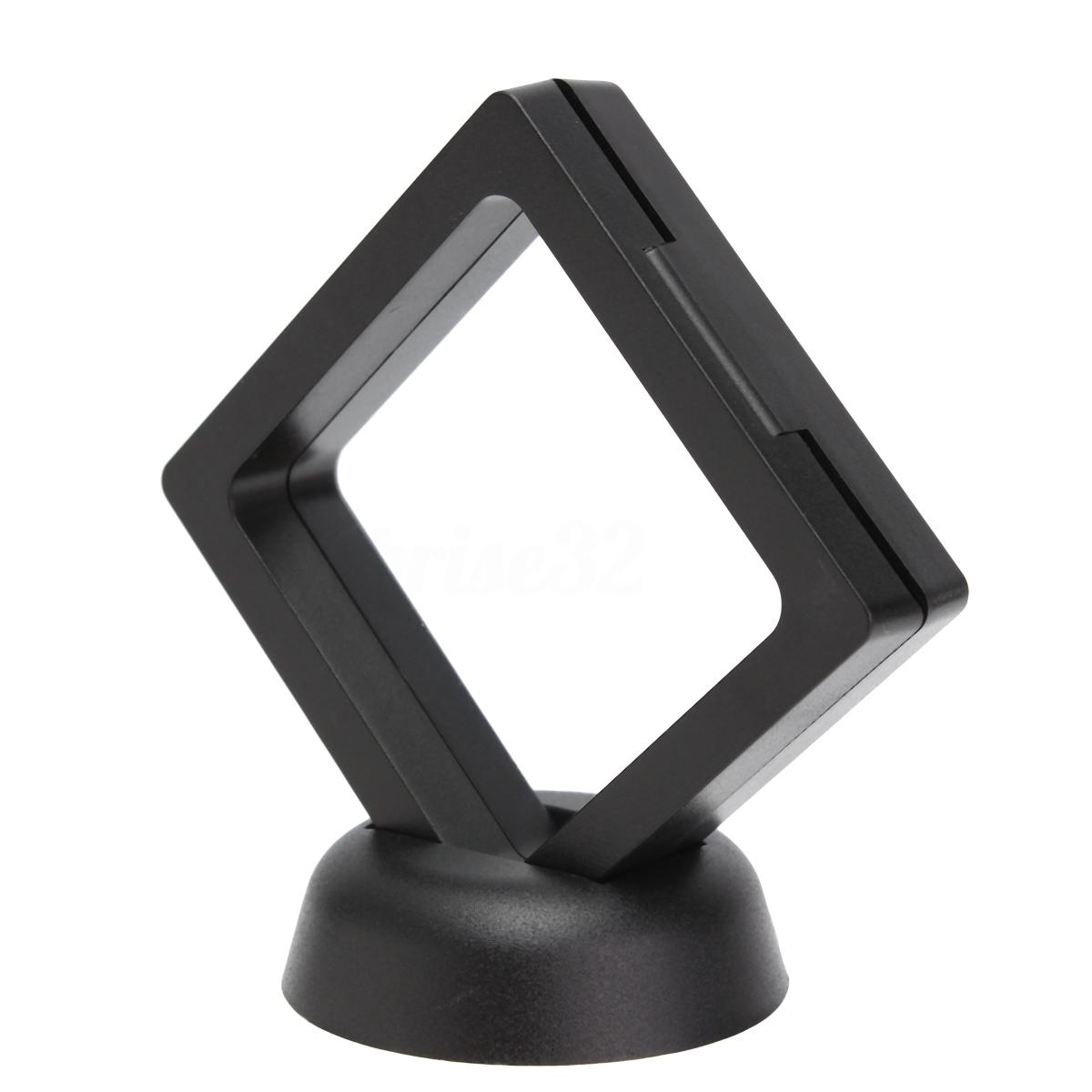 Vierkante 3D Albums Drijvende Frame Holder Coin Box Sieraden Display Show Case, 9X9cm (Met Voet)