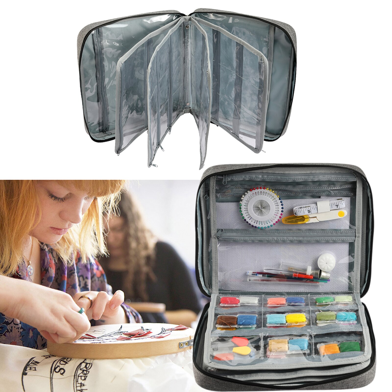 Huishoudelijke Breien Tas Borduren Project Opbergtas Draagbare Tote Case Voor Haken Haak Breien Naalden Naaien Accessoires