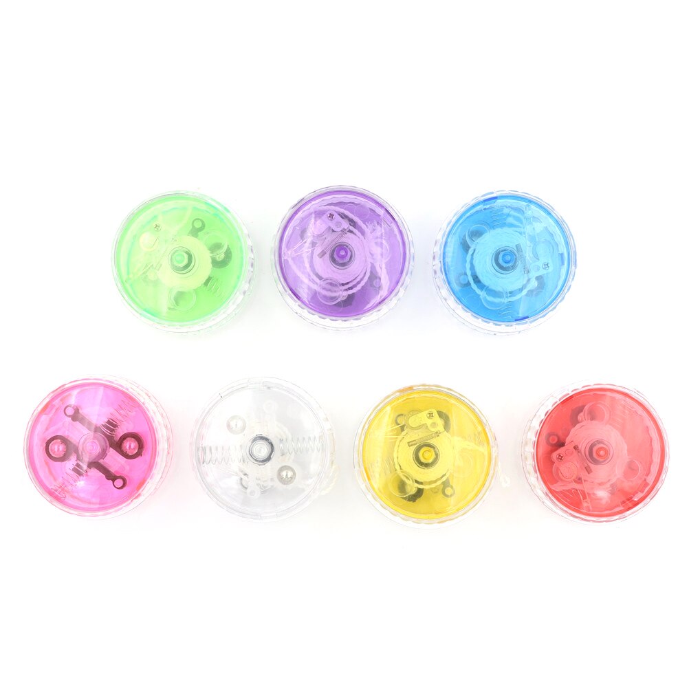 7 farver lysende yoyo kugle førte blinkende barnekoblingsmekanisme yo-yo legetøj til underholdning til børnefest