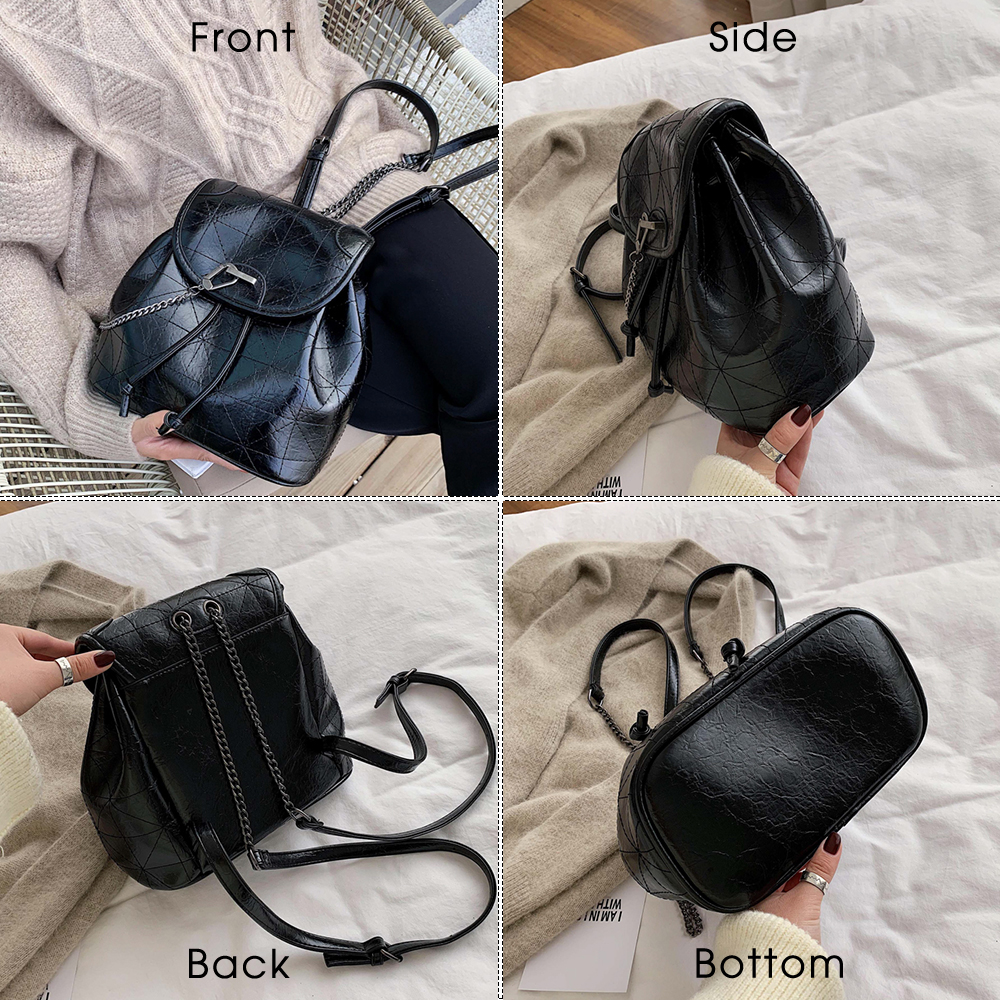 Femmes sac à dos femme sac à bandoulière multi-usages décontracté dames petite chaîne sac à dos sac de voyage pour filles sac à dos